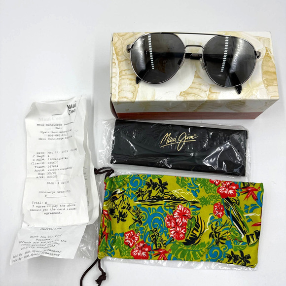 Maui Jim Water Front Sunglasses Grey Metal Unisex - Picture 2 of 12